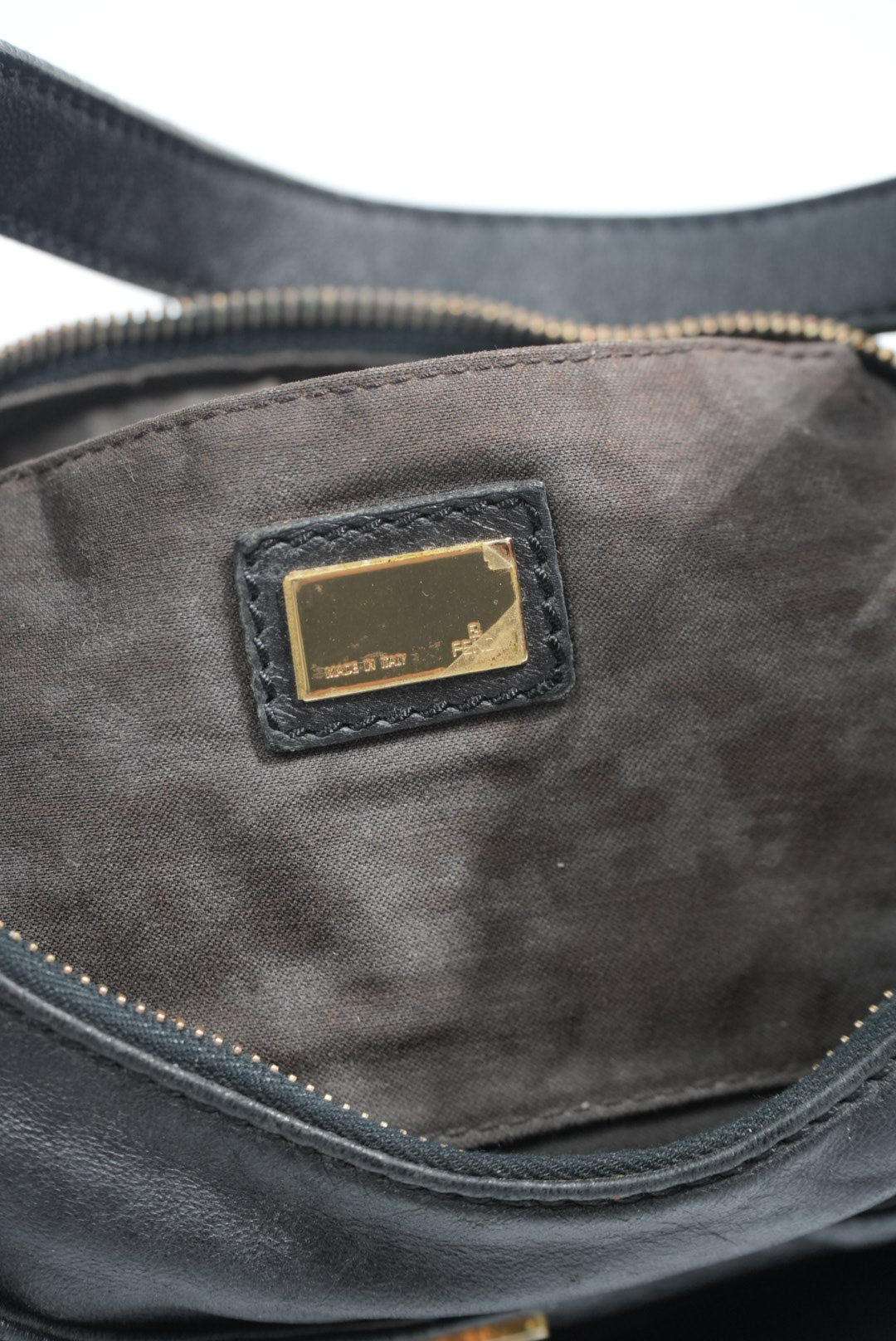 Fendi Multi Pocket Bag in Black Leather