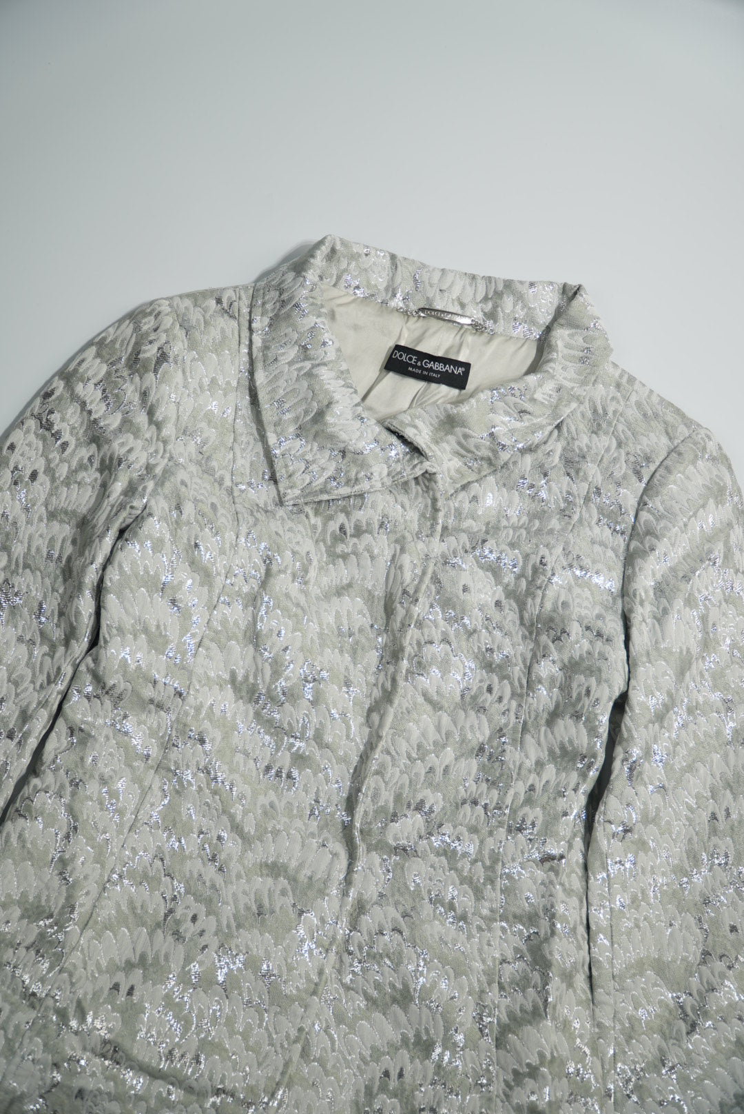 Dolce & Gabbana Silver Rabbit Skin Jacket