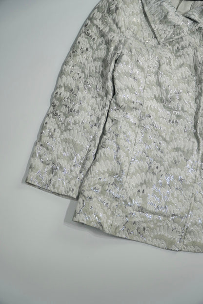 Dolce & Gabbana Silver Rabbit Skin Jacket
