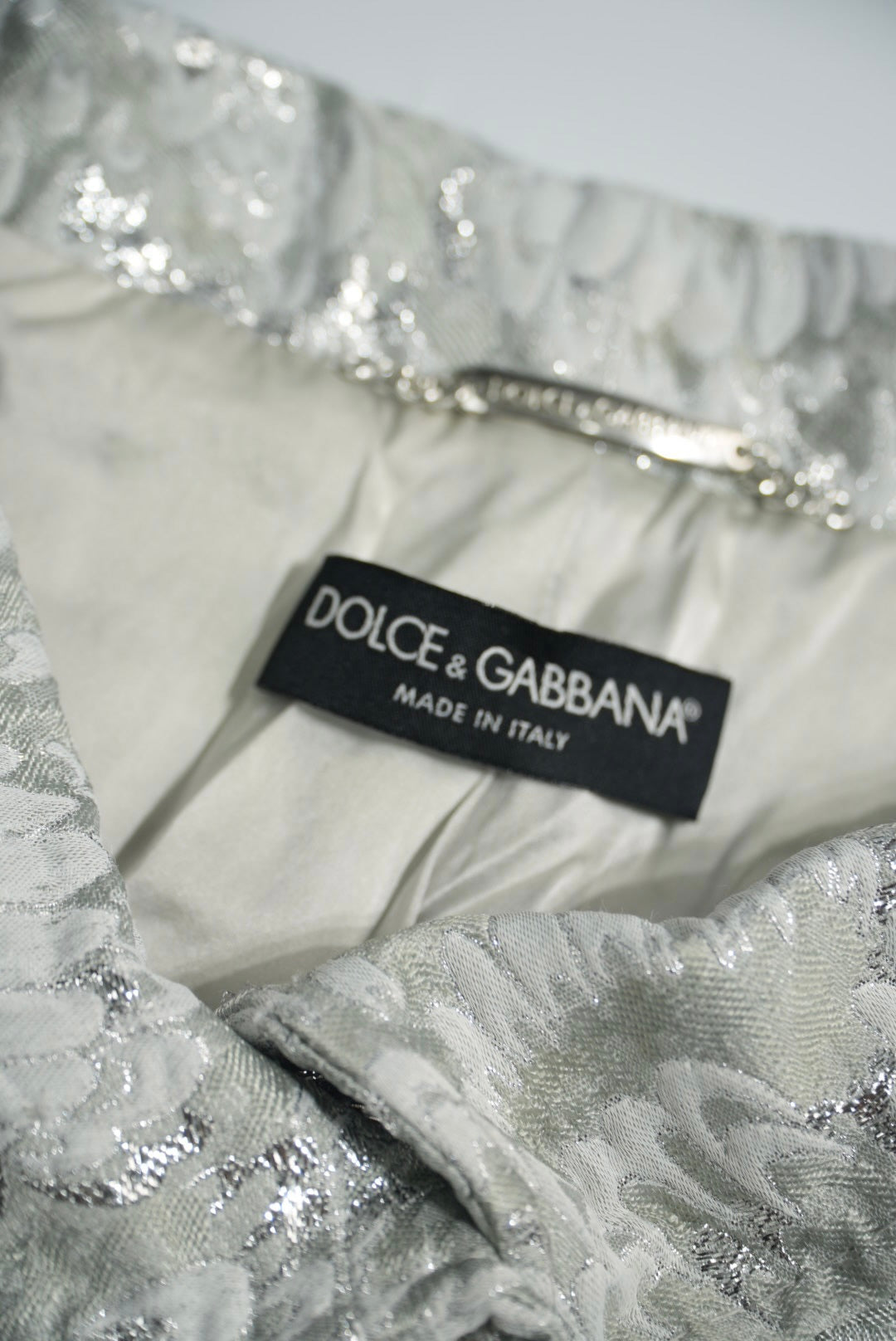 Dolce & Gabbana Silver Rabbit Skin Jacket