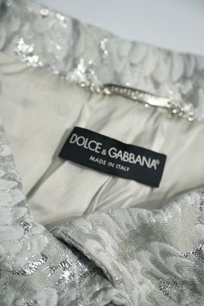 Dolce & Gabbana Silver Rabbit Skin Jacket
