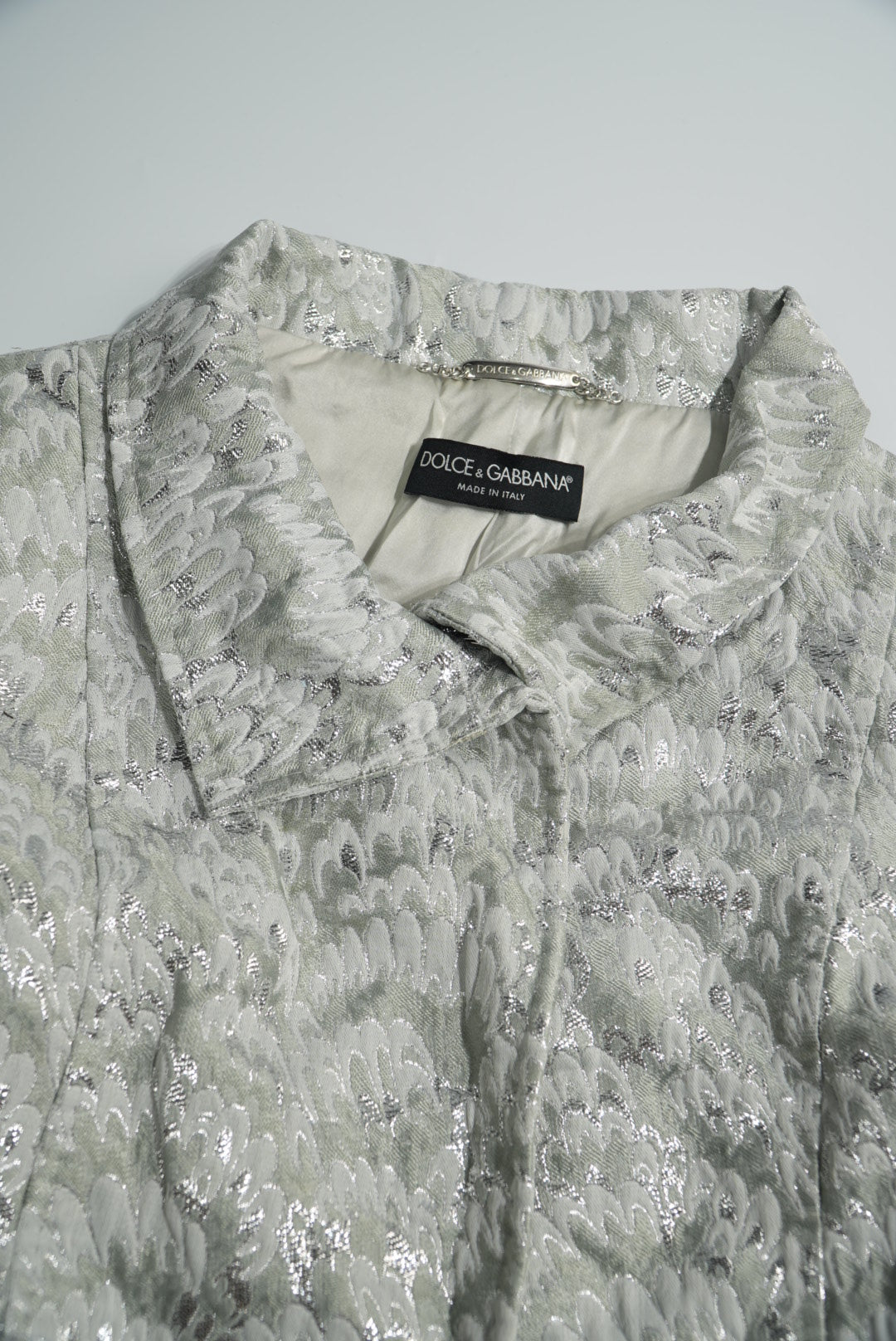 Dolce & Gabbana Silver Rabbit Skin Jacket