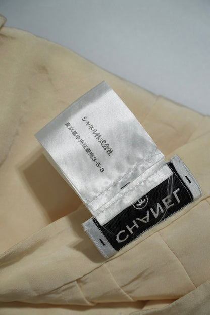 Chanel Beige Collarless Jacket
