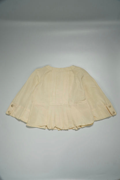 Chanel Beige Collarless Jacket
