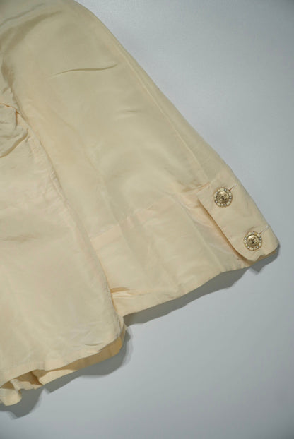Chanel Beige Collarless Jacket