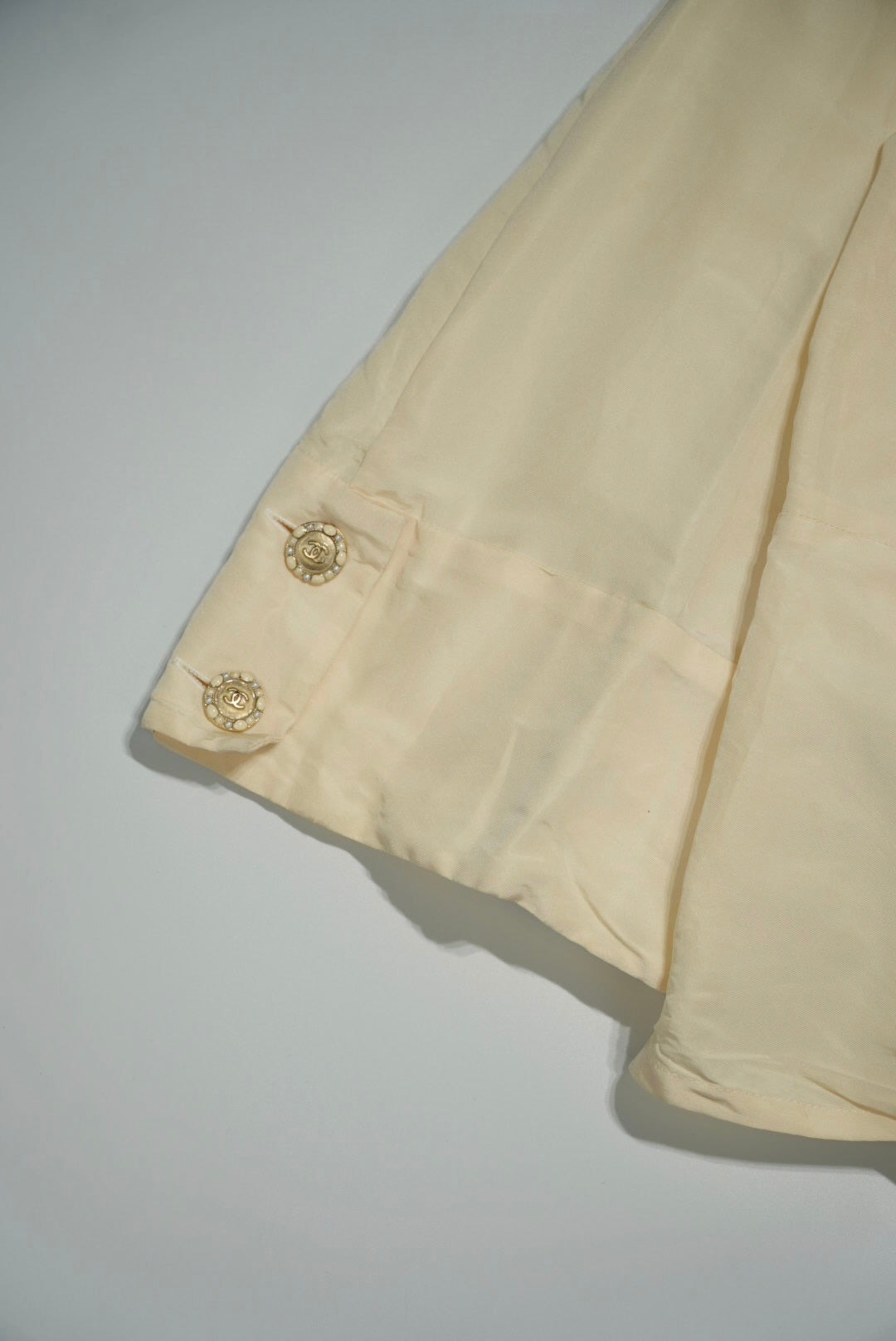 Chanel Beige Collarless Jacket