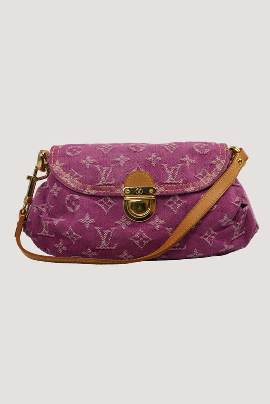 Louis Vuitton Fucsia Denim Monogram Mini Pleaty Bag