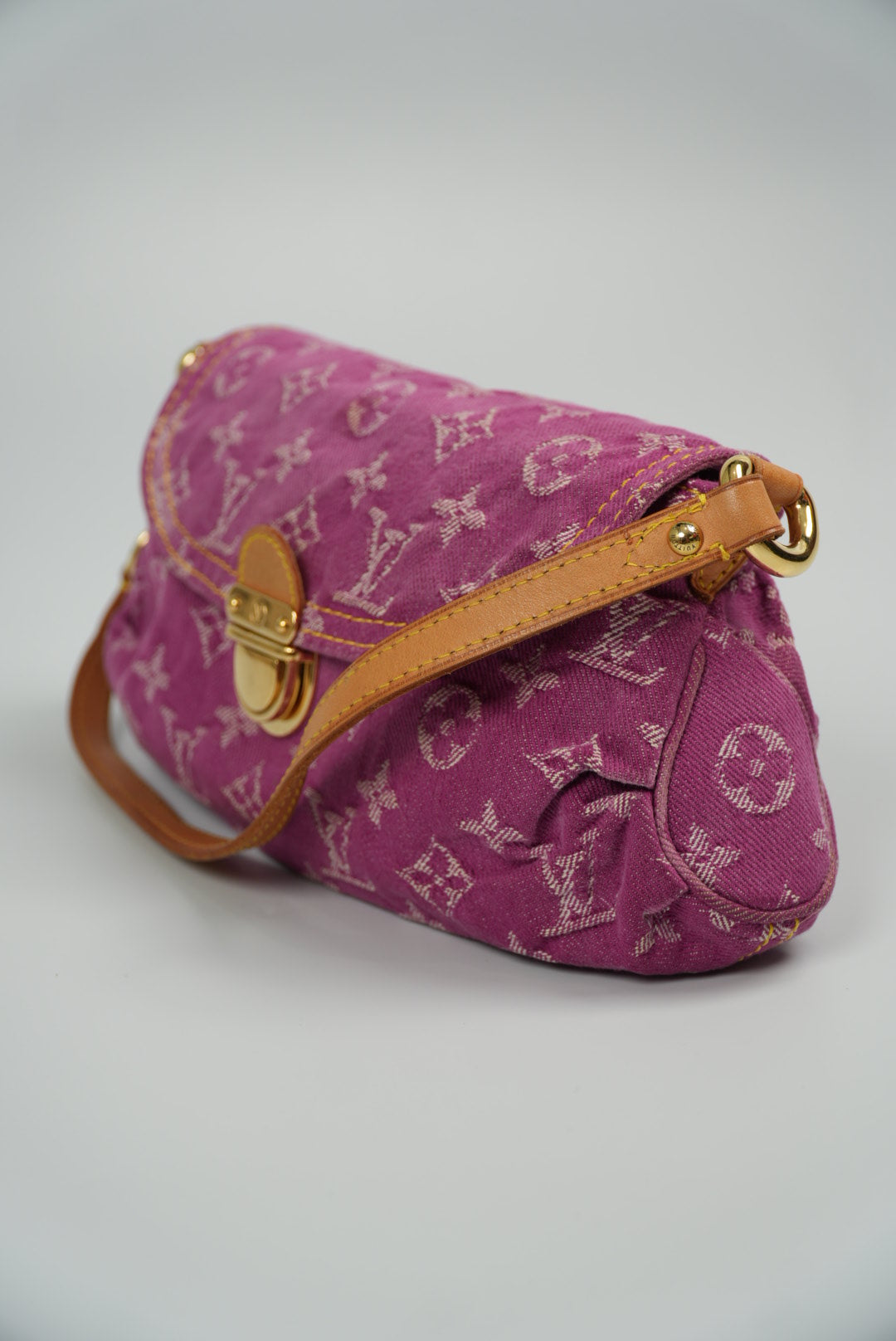 Louis Vuitton Fucsia Denim Monogram Mini Pleaty Bag