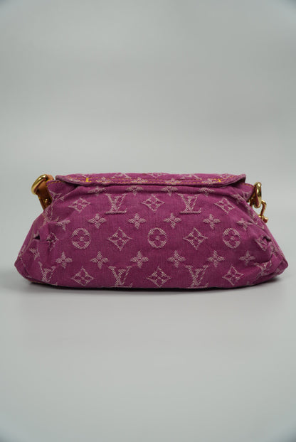 Louis Vuitton Fucsia Denim Monogram Mini Pleaty Bag
