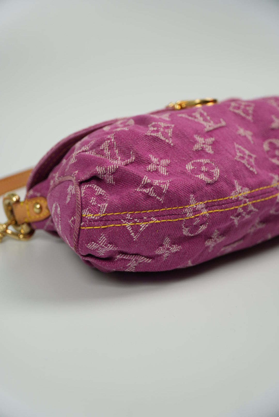 Louis Vuitton Fucsia Denim Monogram Mini Pleaty Bag