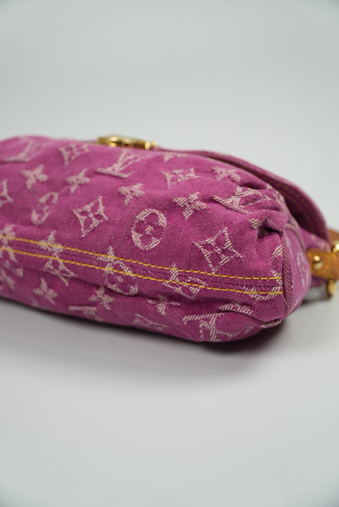 Louis Vuitton Fucsia Denim Monogram Mini Pleaty Bag