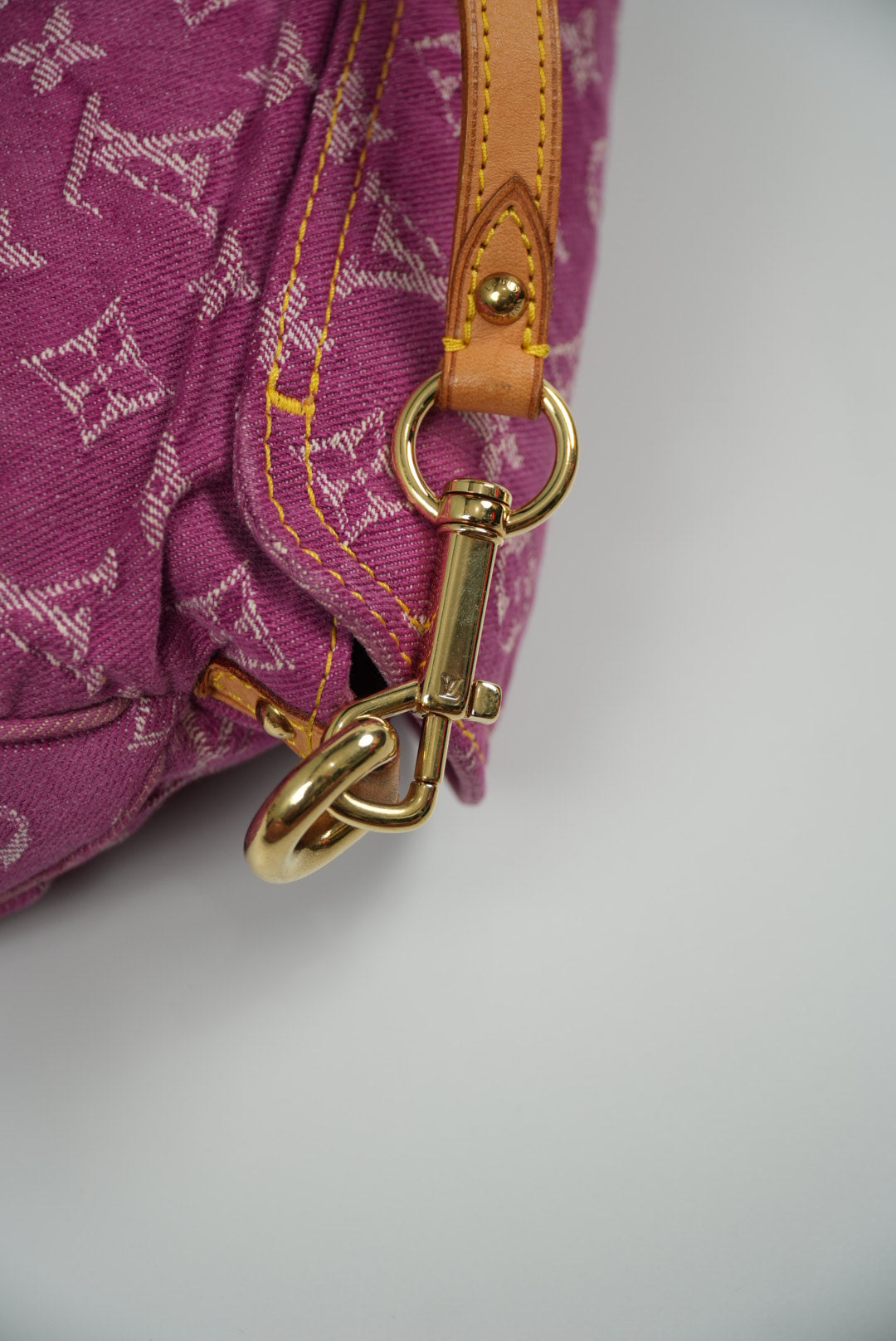 Louis Vuitton Fucsia Denim Monogram Mini Pleaty Bag