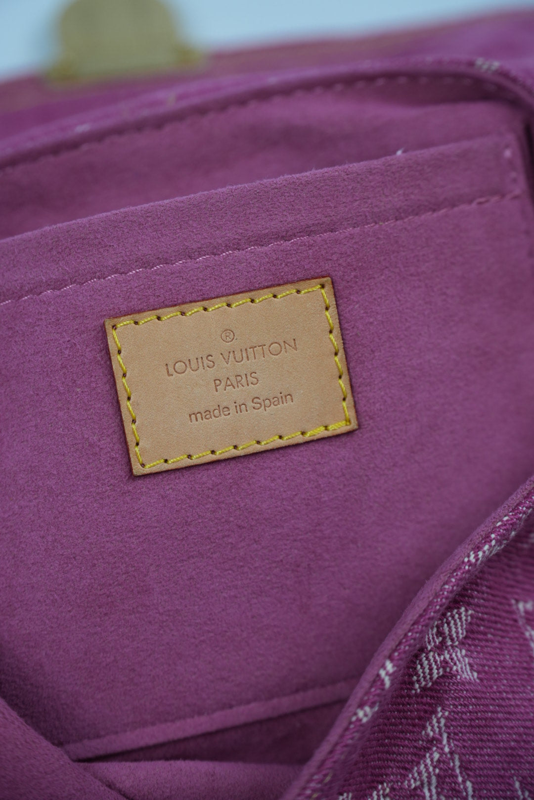 Louis Vuitton Fucsia Denim Monogram Mini Pleaty Bag