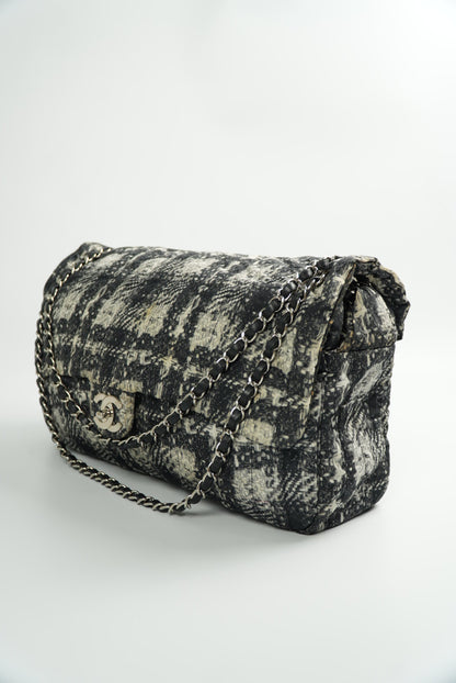 Chanel Nylon Tweed Print Flap Bag