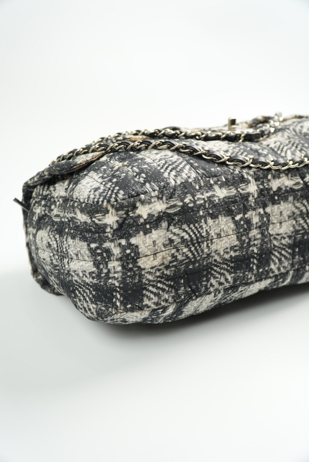 Chanel Nylon Tweed Print Flap Bag