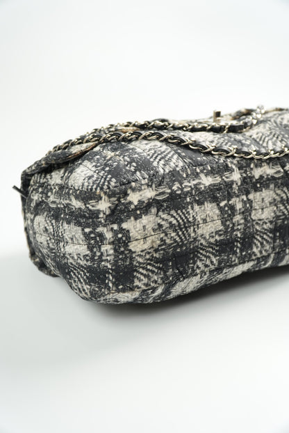 Chanel Nylon Tweed Print Flap Bag