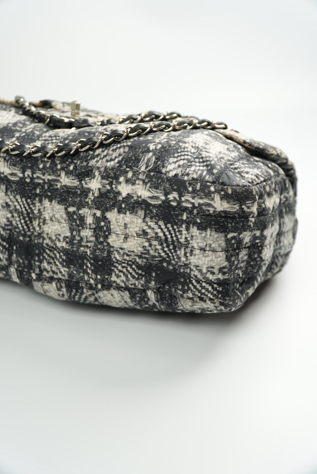 Chanel Nylon Tweed Print Flap Bag