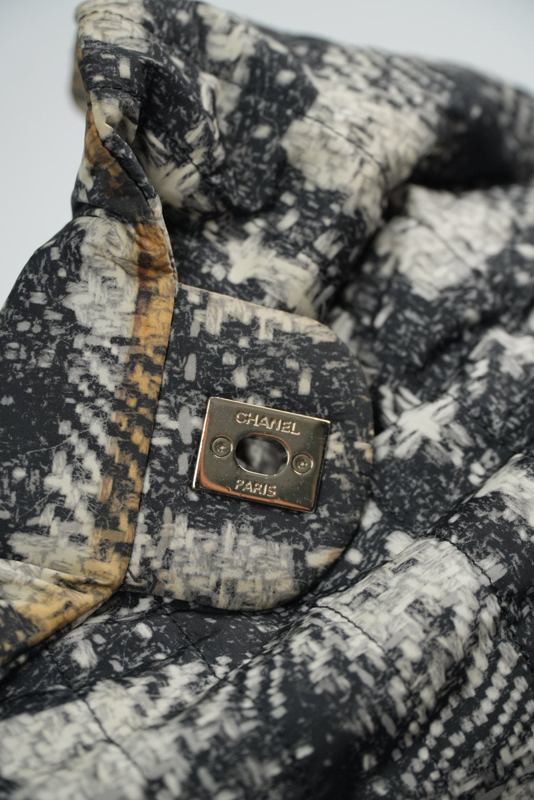 Chanel Nylon Tweed Print Flap Bag