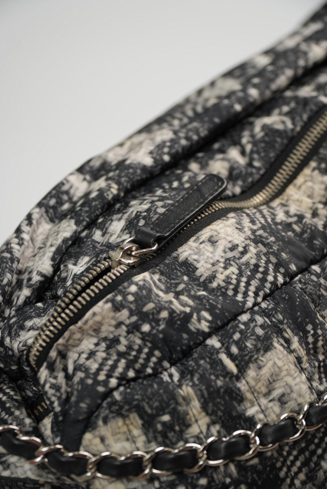 Chanel Nylon Tweed Print Flap Bag