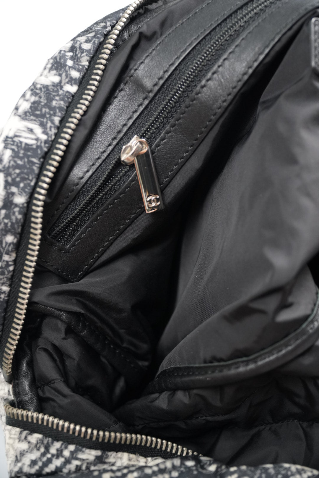 Chanel Nylon Tweed Print Flap Bag