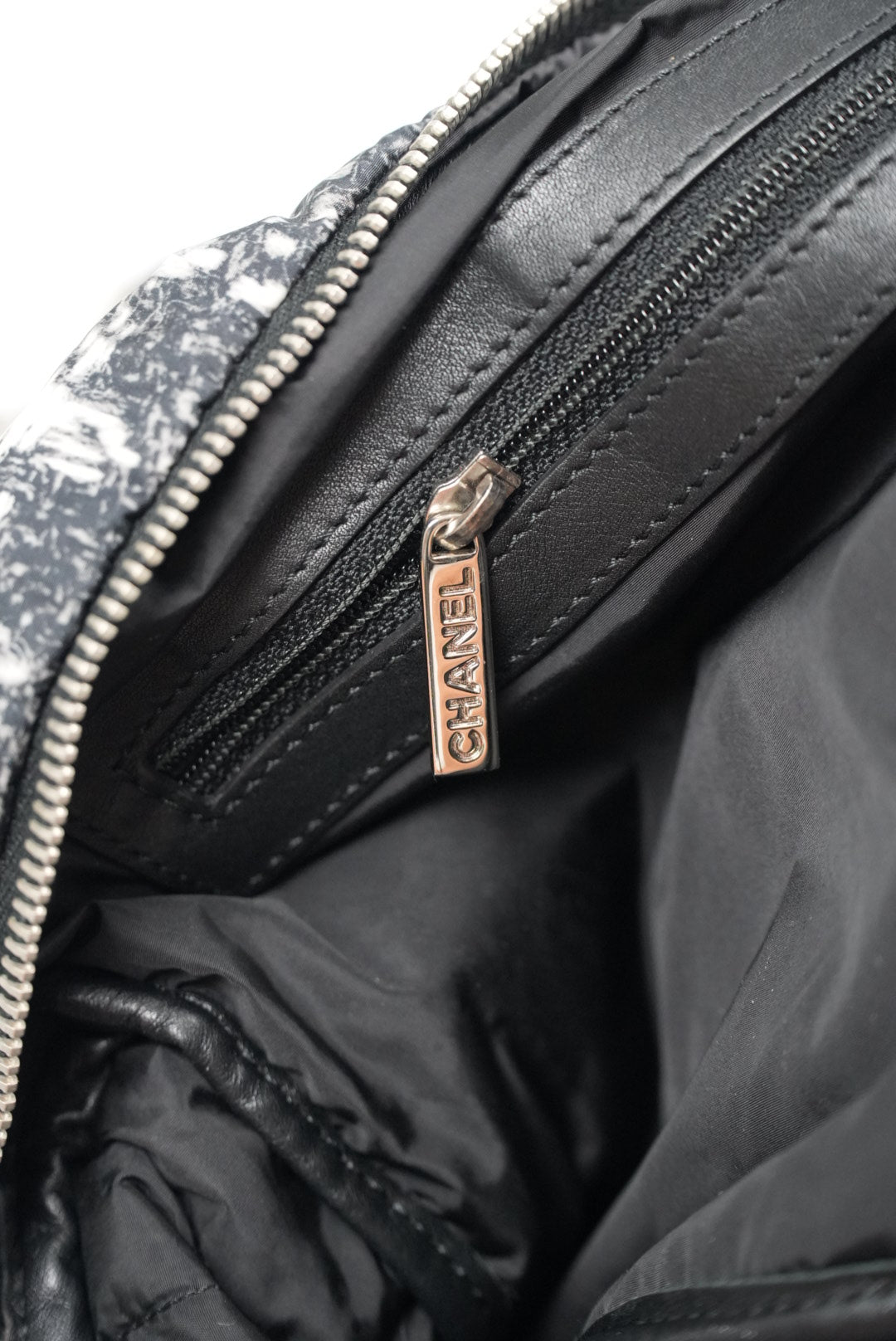 Chanel Nylon Tweed Print Flap Bag