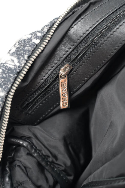 Chanel Nylon Tweed Print Flap Bag