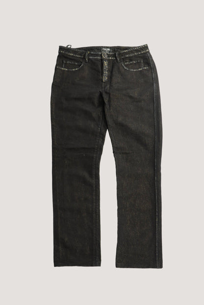 Chanel Lamé Glittered Denim Pants