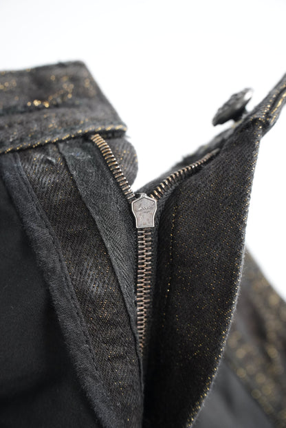 Chanel Lamé Glittered Denim Pants