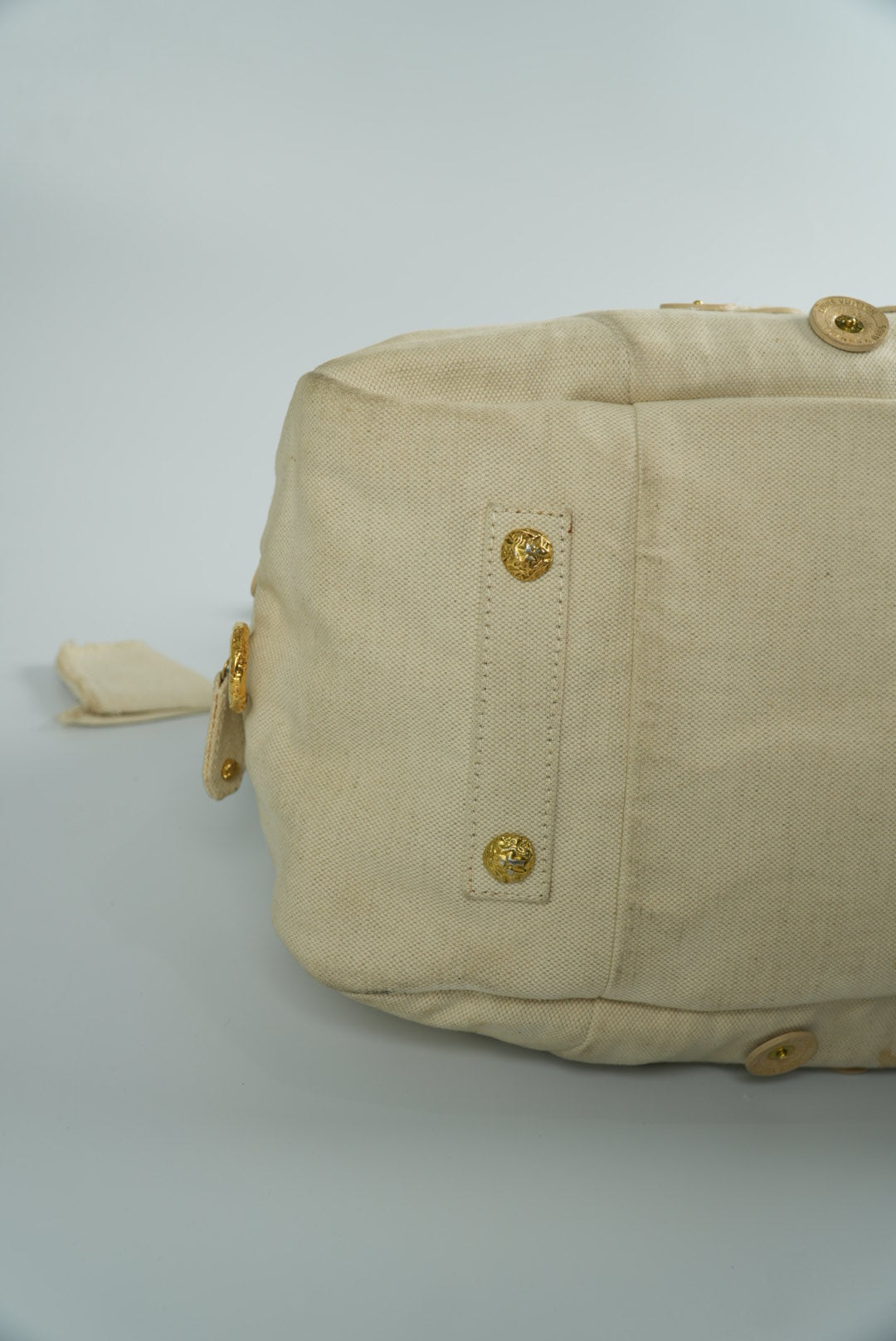 Louis Vuitton Beige Canvas Bowly Polka Dot Panama Bag