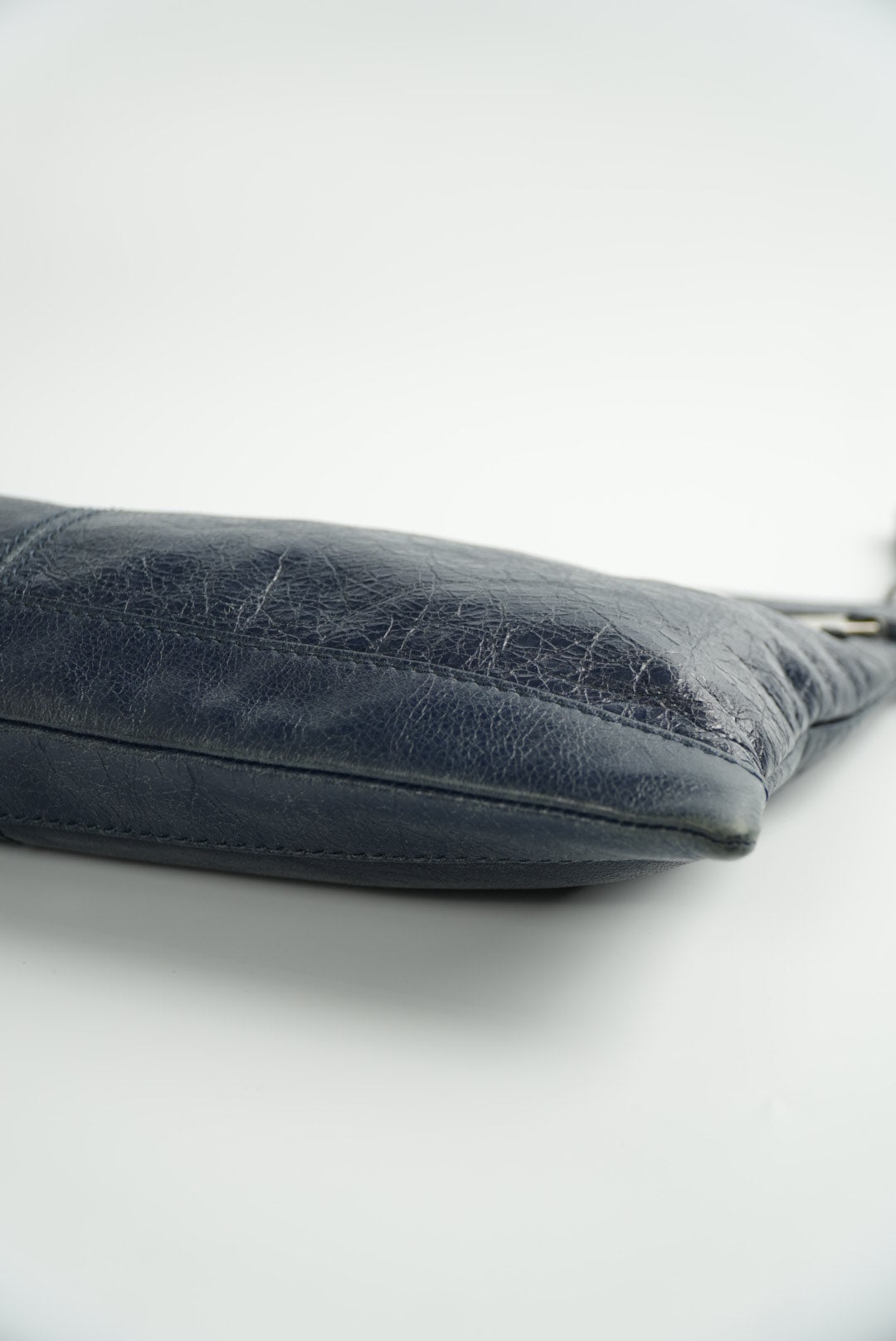 Balenciaga Blue Motorcross Classic Clip Clutch