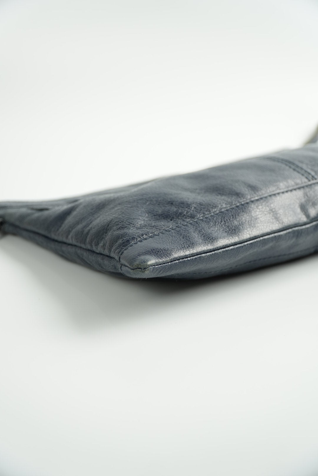 Balenciaga Blue Motorcross Classic Clip Clutch