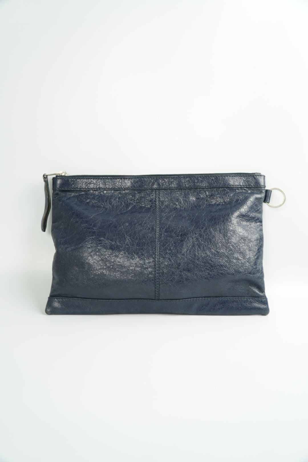 Balenciaga Blue Motorcross Classic Clip Clutch