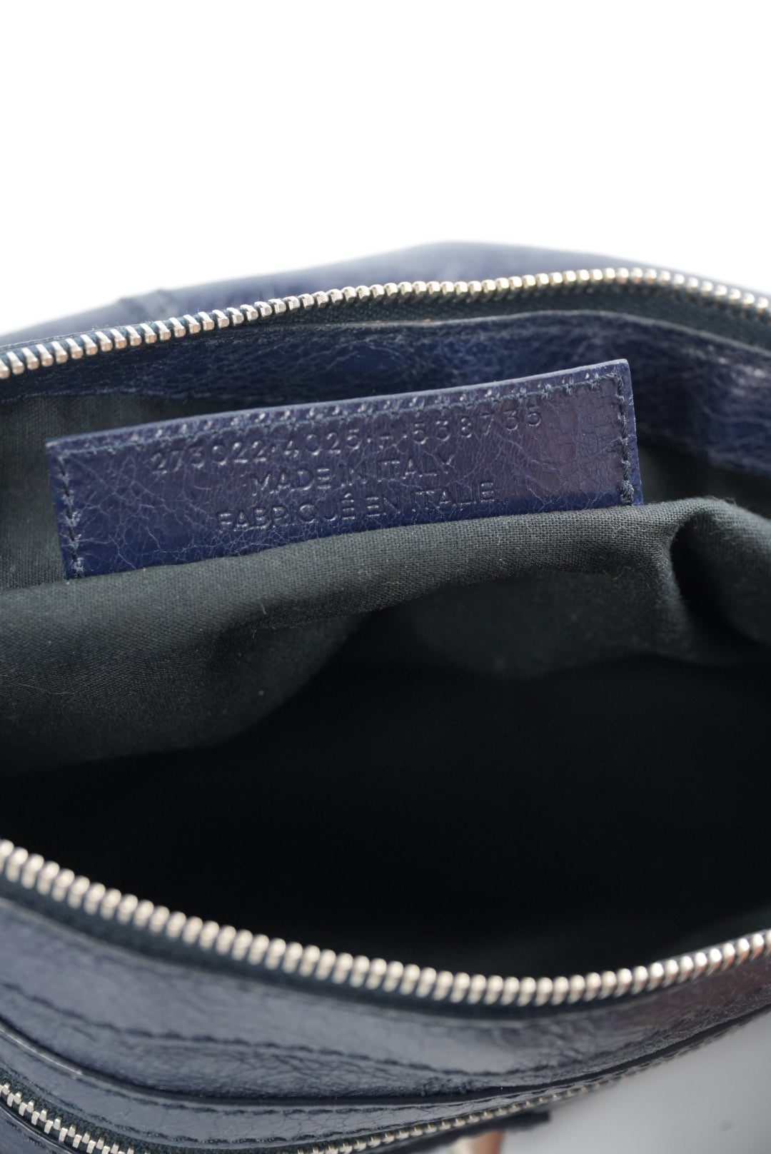 Balenciaga Blue Motorcross Classic Clip Clutch