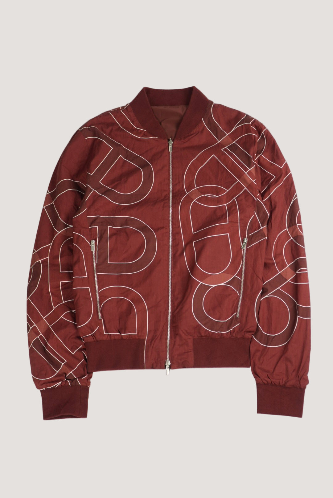 Hermes Jacket Chaine D'Ancre Red Reversible Windbreaker
