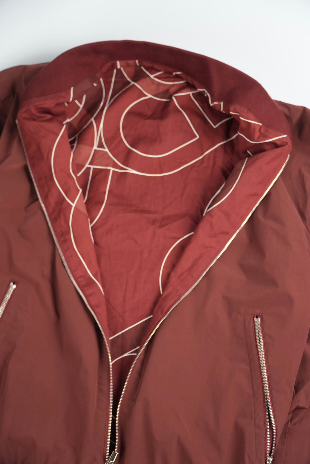 Hermes Jacket Chaine D'Ancre Red Reversible Windbreaker