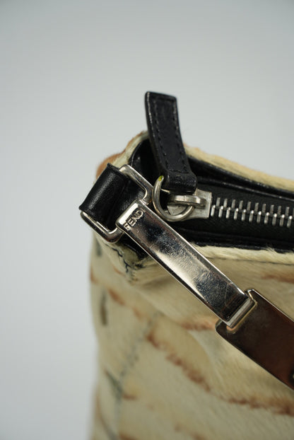 Fendi Baguette Pony-hair Style Calfskin Horse Print
