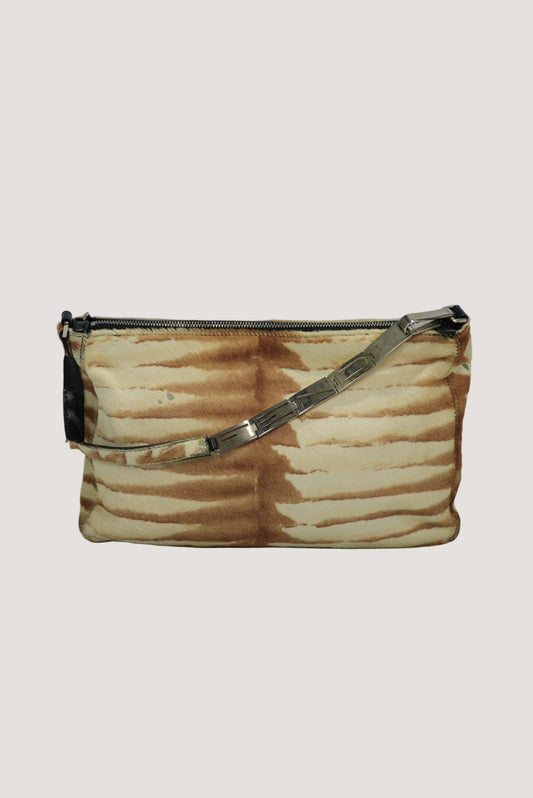 Fendi Baguette Pony-hair Style Calfskin Horse Print