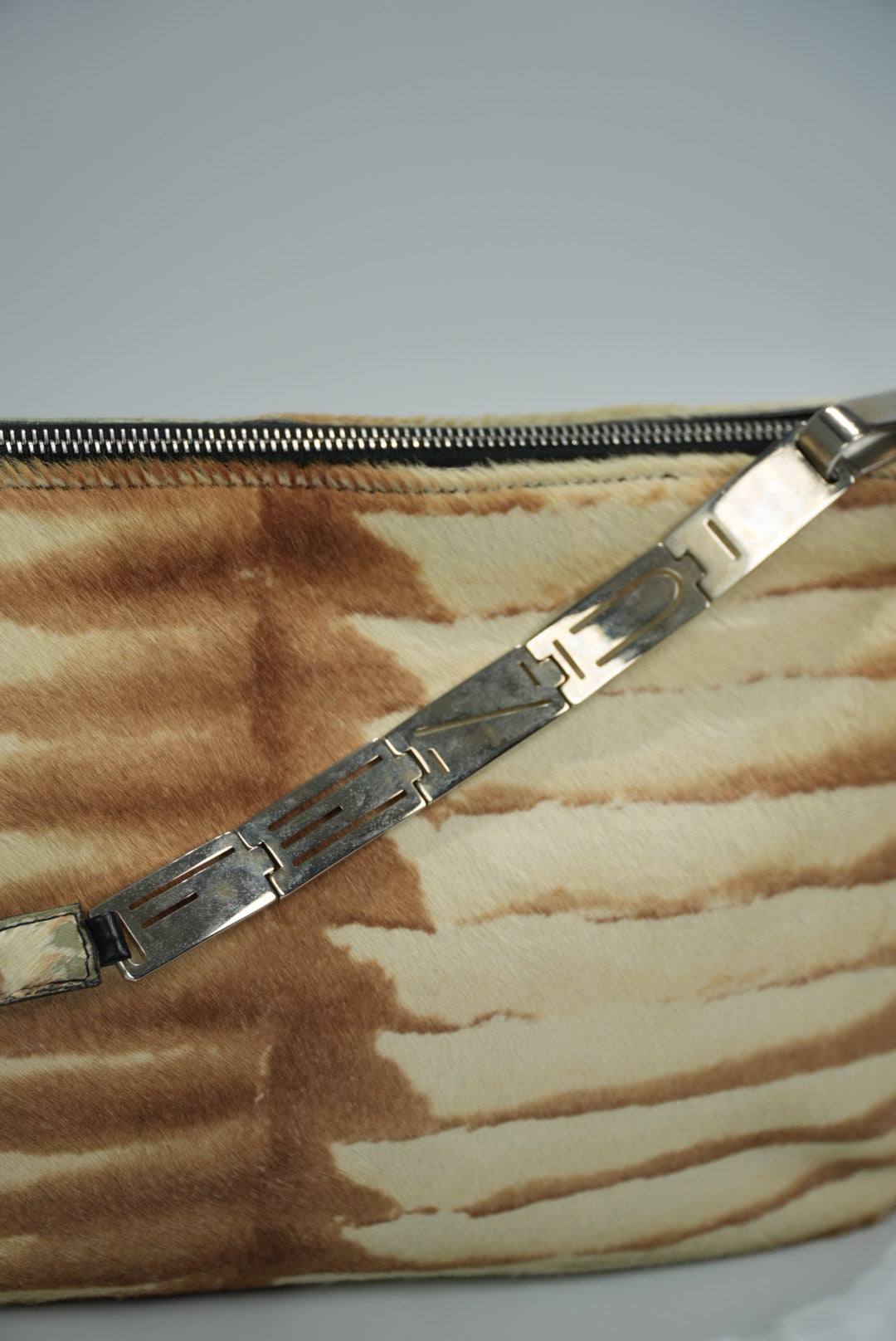 Fendi Baguette Pony-hair Style Calfskin Horse Print