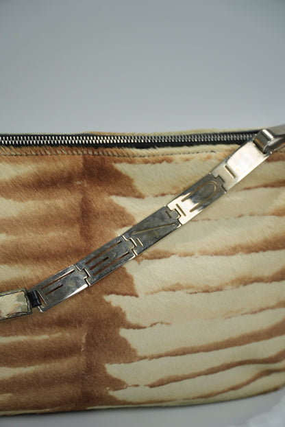 Fendi Baguette Pony-hair Style Calfskin Horse Print
