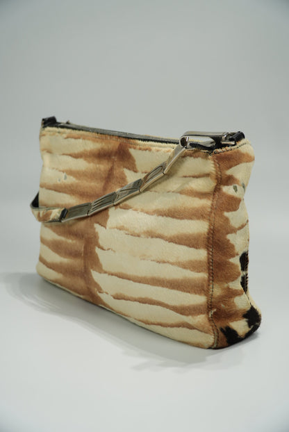 Fendi Baguette Pony-hair Style Calfskin Horse Print