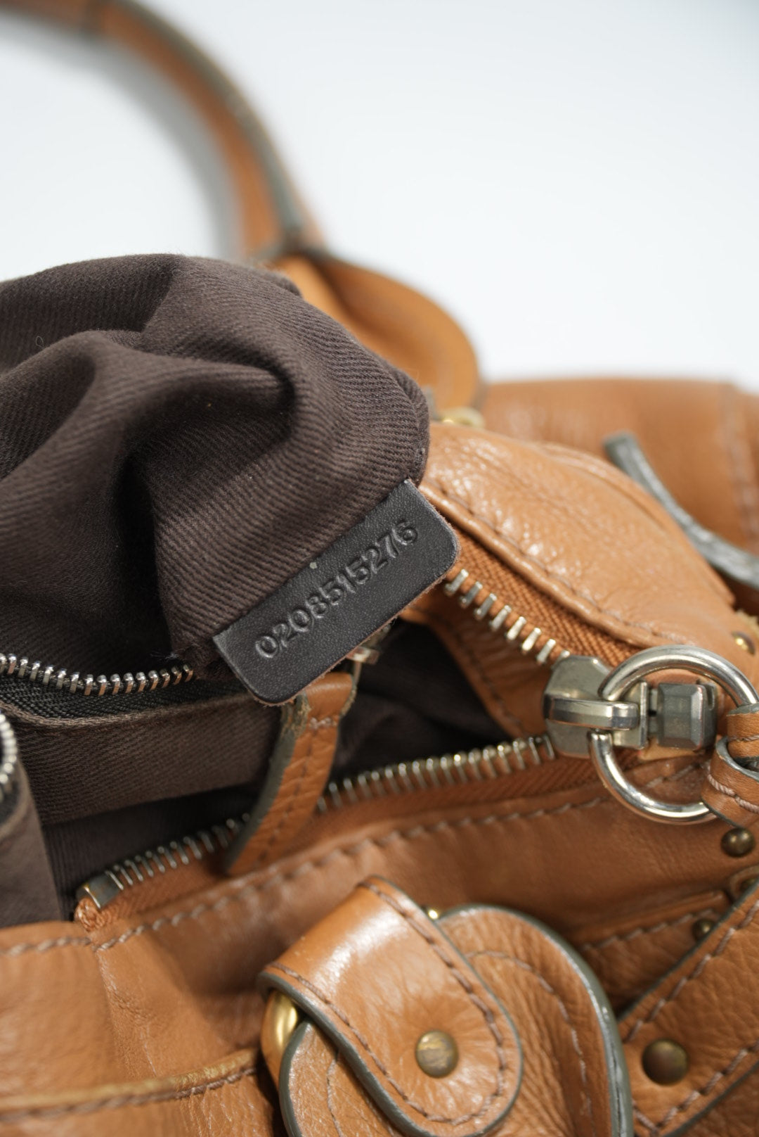 Chloe Paddington Shoulder Bag Leather Brown Gold