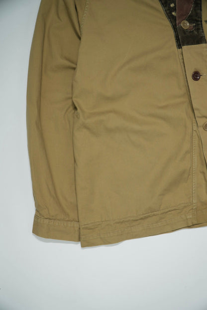 Kapital Tiger Juddbhan Corduroy Trimmed Printed Twill Shirt