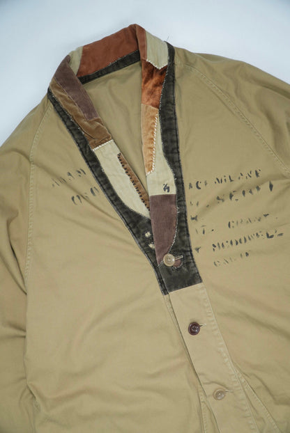 Kapital Tiger Juddbhan Corduroy Trimmed Printed Twill Shirt