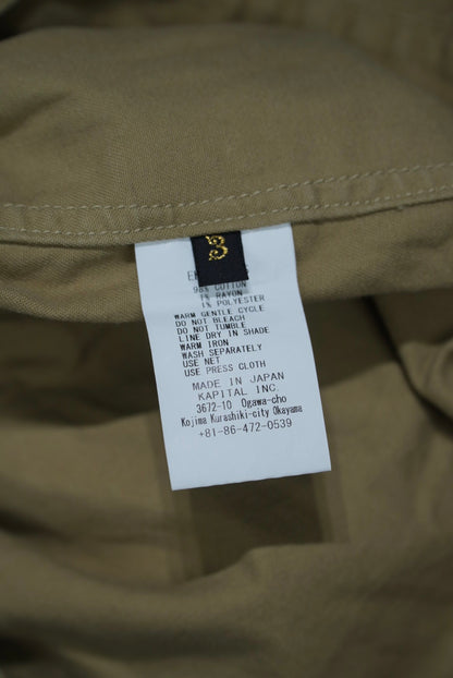 Kapital Tiger Juddbhan Corduroy Trimmed Printed Twill Shirt