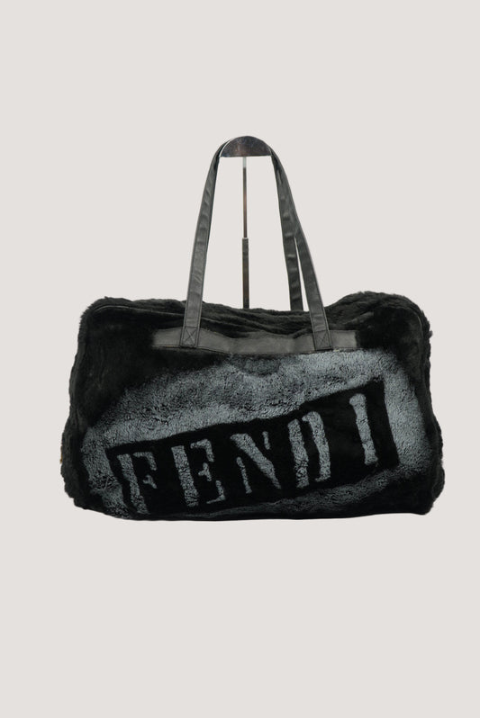 Fendi Vintage Faux Fur Steamer Bag