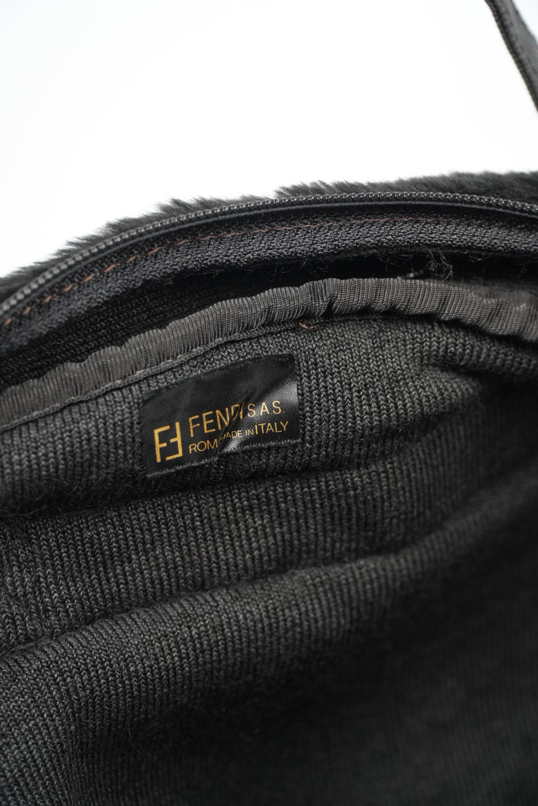 Fendi Vintage Faux Fur Steamer Bag