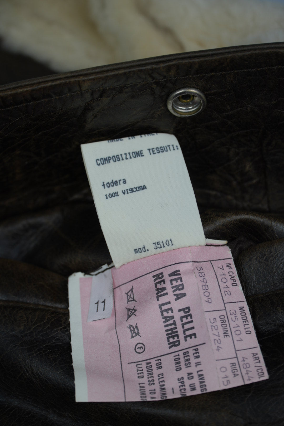 Dolce & Gabbana 90’s Leather Shearling Fur Aviator Jacket