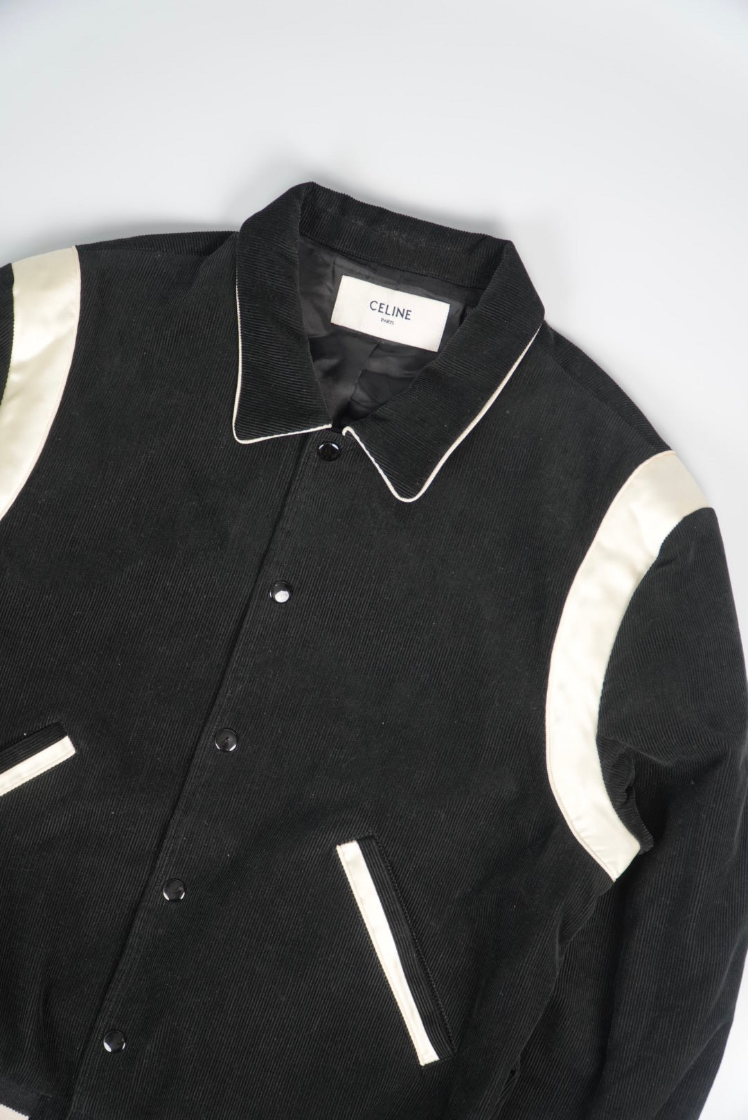 Celine Hedi Slimane Teddy Black Corduroy Jacket