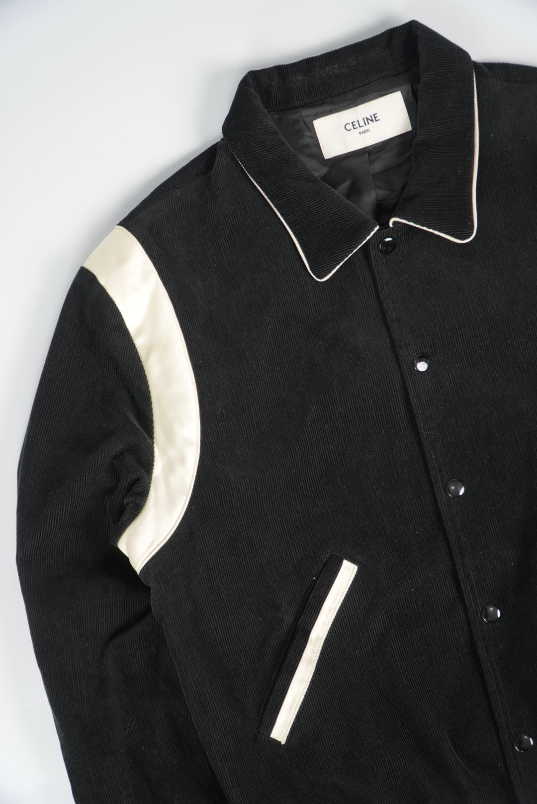 Celine Hedi Slimane Teddy Black Corduroy Jacket