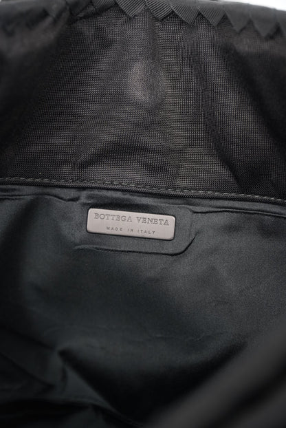 Bottega Veneta Nero Intrecciato Grosgrain Duo Bag